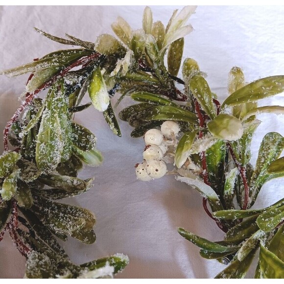 2 Garland Ropes Sage & White Berries 4 Ft Ea Battery Lighted Party Wedding New - Picture 2 of 8